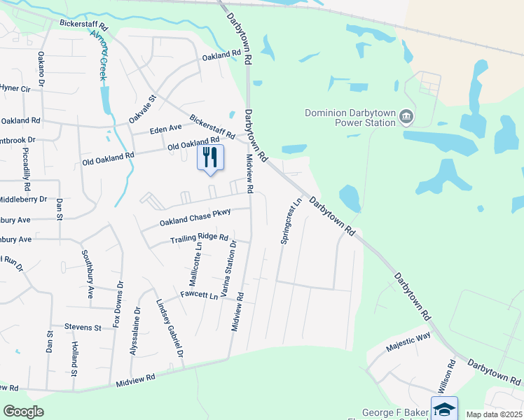 map of restaurants, bars, coffee shops, grocery stores, and more near 6290 Habersham Drive in Richmond