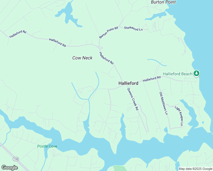 map of restaurants, bars, coffee shops, grocery stores, and more near 126 Johnson Point Road in Hallieford