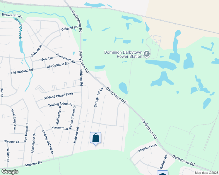 map of restaurants, bars, coffee shops, grocery stores, and more near 1950 Darbytown Road in Henrico