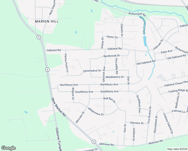 map of restaurants, bars, coffee shops, grocery stores, and more near 1202 Middleberry Drive in Richmond