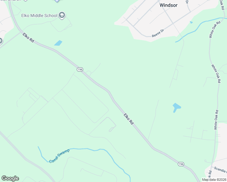 map of restaurants, bars, coffee shops, grocery stores, and more near 6149 Elko Road in Sandston