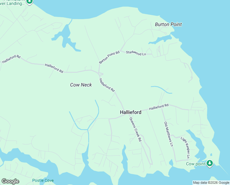 map of restaurants, bars, coffee shops, grocery stores, and more near Hallieford Road in Hallieford