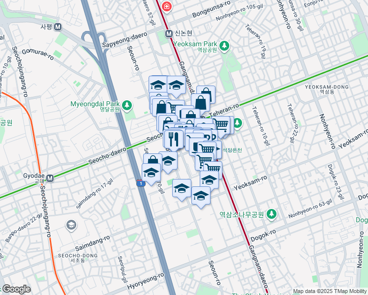 map of restaurants, bars, coffee shops, grocery stores, and more near in 