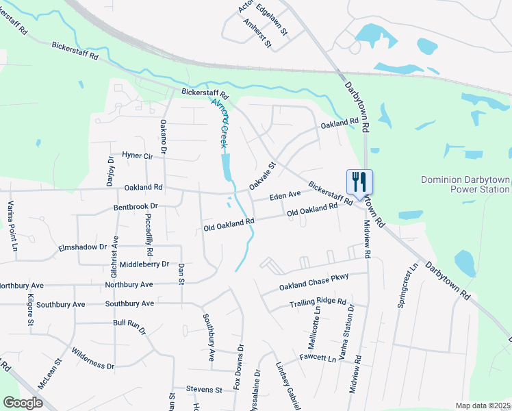 map of restaurants, bars, coffee shops, grocery stores, and more near 1601 Eden Avenue in Richmond