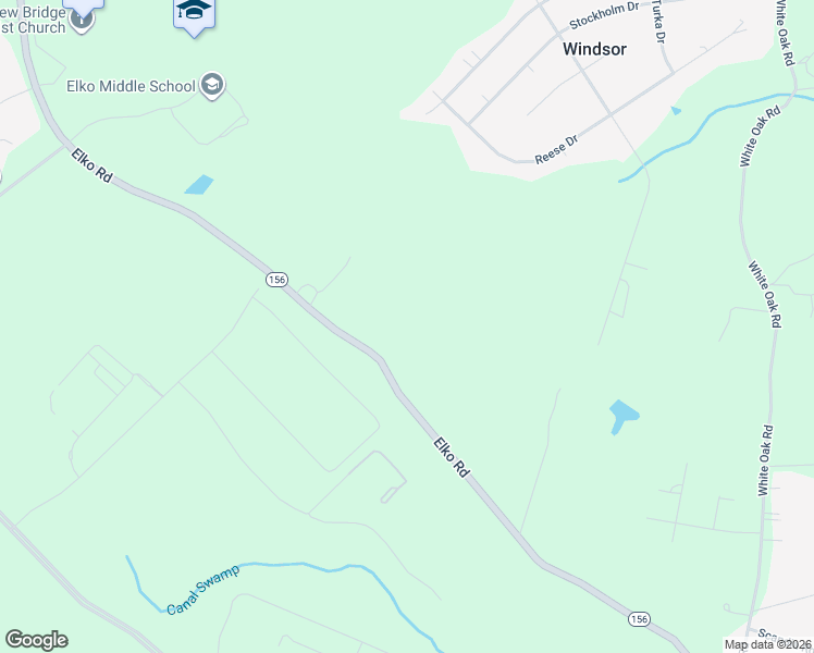 map of restaurants, bars, coffee shops, grocery stores, and more near 6149 Elko Road in Sandston