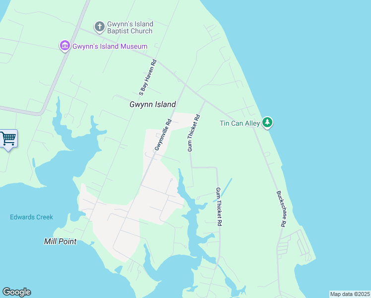 map of restaurants, bars, coffee shops, grocery stores, and more near 336 Gum Thicket Road in Gwynn