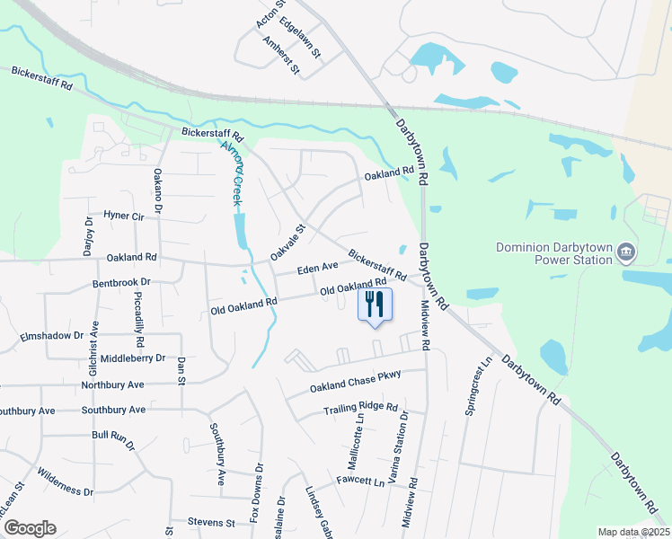 map of restaurants, bars, coffee shops, grocery stores, and more near 1709 Eden Avenue in Henrico