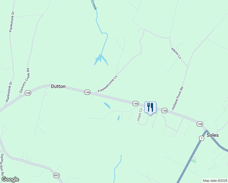 map of restaurants, bars, coffee shops, grocery stores, and more near 9467 Dutton Road in Dutton