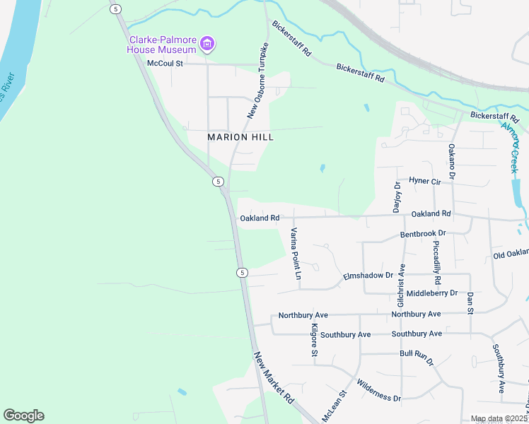 map of restaurants, bars, coffee shops, grocery stores, and more near 1040 Oakland Road in Richmond