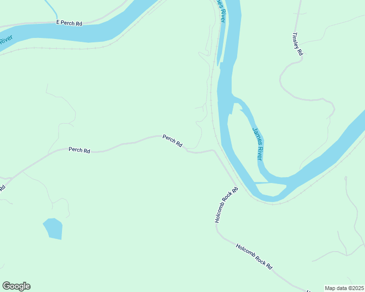 map of restaurants, bars, coffee shops, grocery stores, and more near 2468 Perch Road in Lynchburg