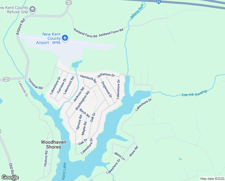 map of restaurants, bars, coffee shops, grocery stores, and more near 6616 Red Bud Drive in Quinton