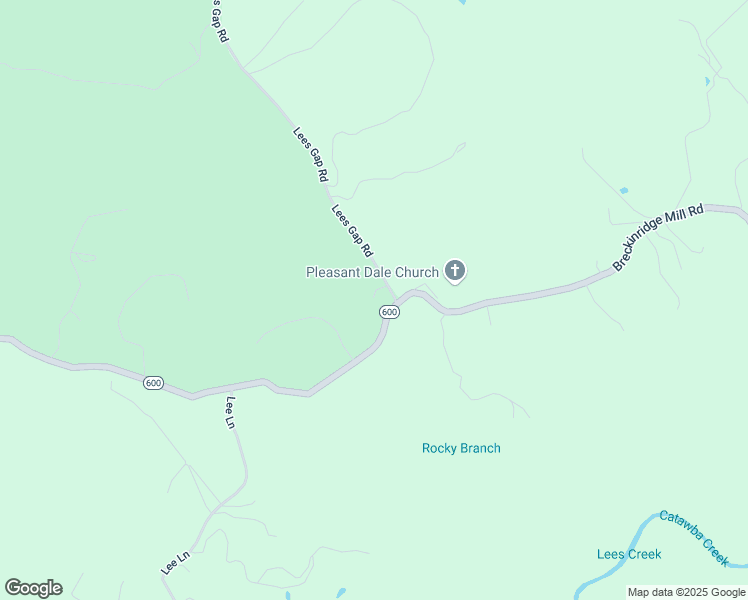 map of restaurants, bars, coffee shops, grocery stores, and more near 49 Lees Gap Road in Fincastle