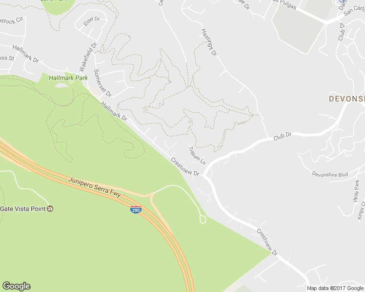 map of restaurants, bars, coffee shops, grocery stores, and more near 28 Buttercup Lane in San Carlos