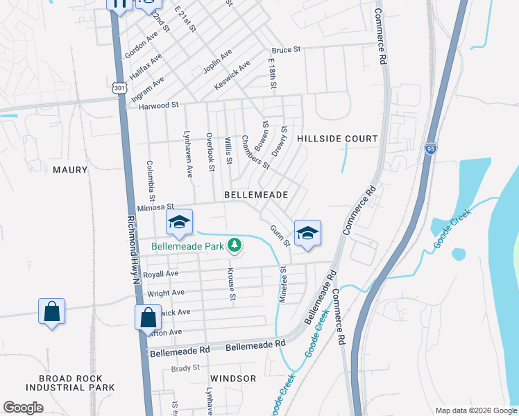 map of restaurants, bars, coffee shops, grocery stores, and more near in Richmond