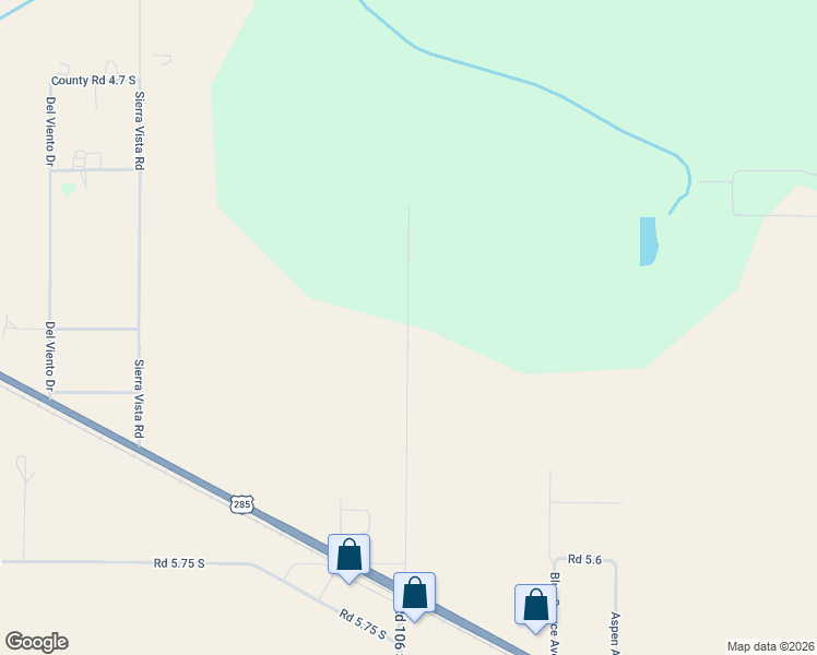 map of restaurants, bars, coffee shops, grocery stores, and more near 5269 South Co Road 106 in Alamosa