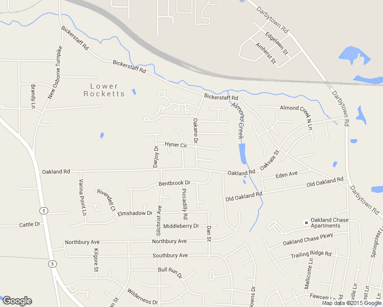 map of restaurants, bars, coffee shops, grocery stores, and more near 6106 Oakano Drive in Henrico