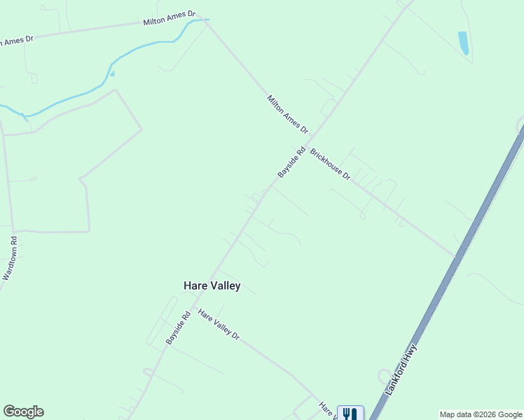 map of restaurants, bars, coffee shops, grocery stores, and more near 6001 Bayside Road in Exmore