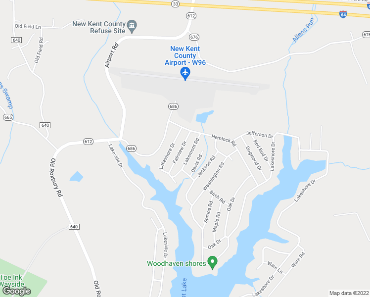 map of restaurants, bars, coffee shops, grocery stores, and more near 6707 Fairview Drive in Quinton