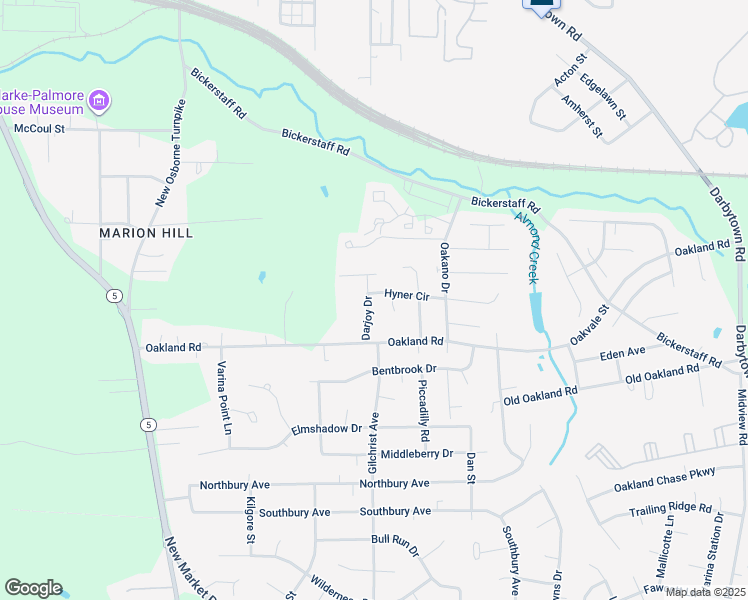 map of restaurants, bars, coffee shops, grocery stores, and more near 1201 Hyner Circle in Henrico