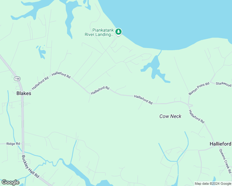 map of restaurants, bars, coffee shops, grocery stores, and more near Hallieford Road in Blakes