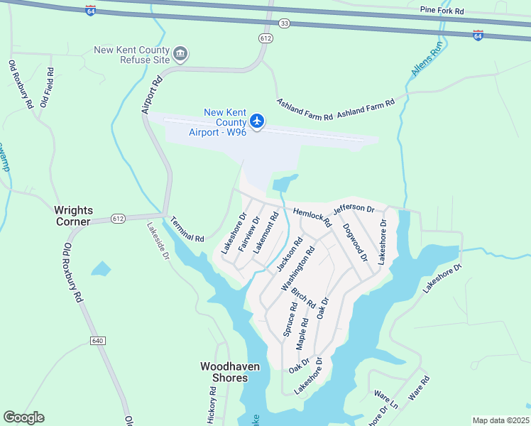 map of restaurants, bars, coffee shops, grocery stores, and more near 6725 Fairview Drive in Quinton