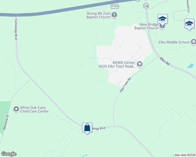 map of restaurants, bars, coffee shops, grocery stores, and more near 3610 Malpas Drive in Sandston