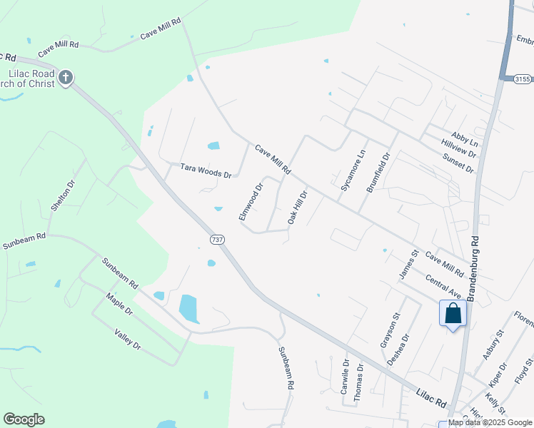 map of restaurants, bars, coffee shops, grocery stores, and more near 1200-1306 Hickorywood Drive in Leitchfield