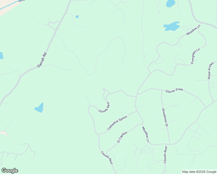 map of restaurants, bars, coffee shops, grocery stores, and more near 5769 Clouds Rest in Mariposa