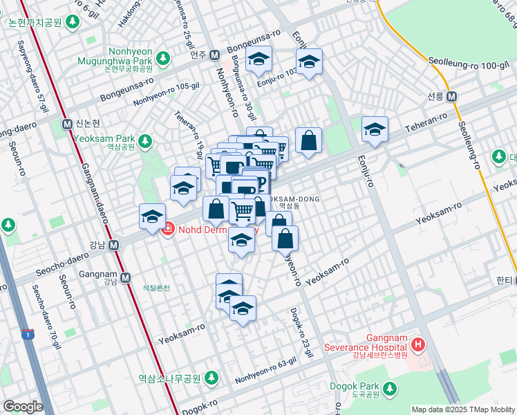 map of restaurants, bars, coffee shops, grocery stores, and more near in 