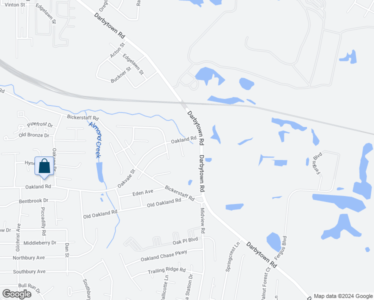map of restaurants, bars, coffee shops, grocery stores, and more near 6109 Oakland Trace Court in Henrico