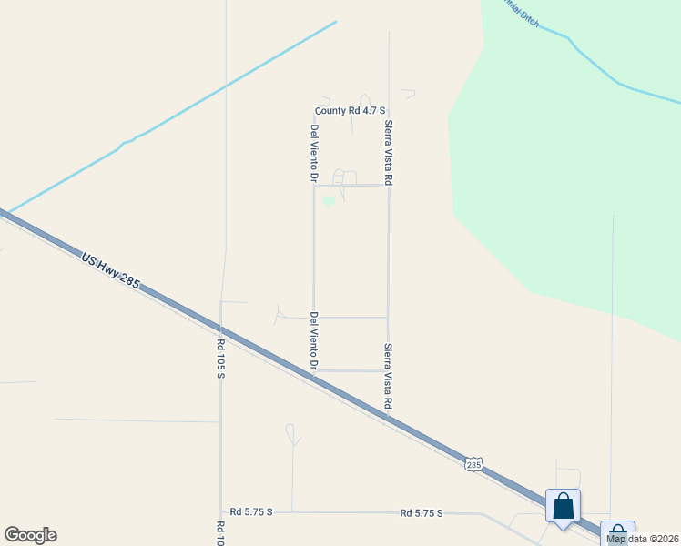 map of restaurants, bars, coffee shops, grocery stores, and more near 5170 Del Viento Road in Alamosa