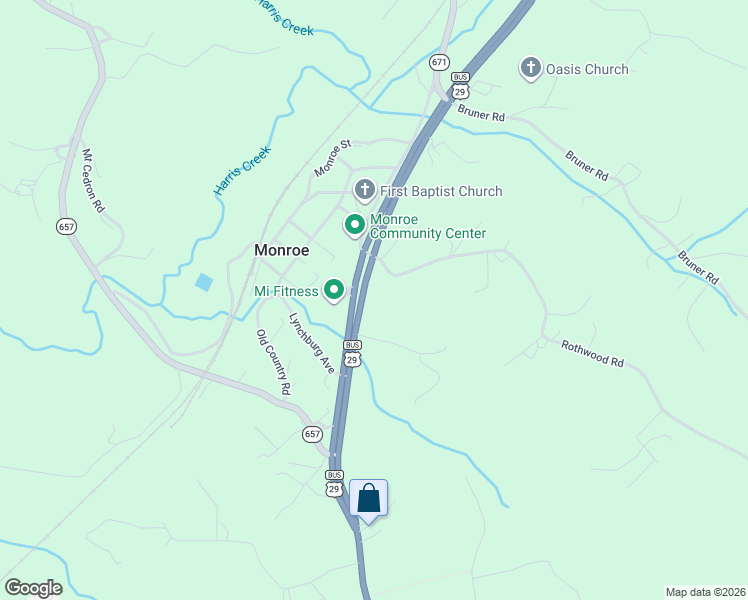 map of restaurants, bars, coffee shops, grocery stores, and more near 3327 South Amherst Highway in Monroe