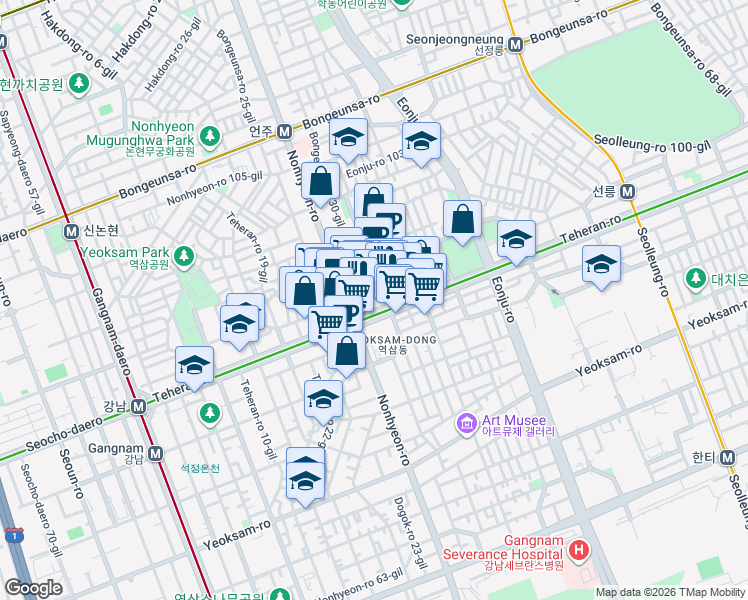 map of restaurants, bars, coffee shops, grocery stores, and more near in 