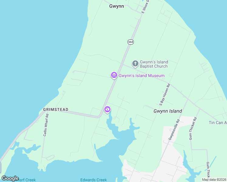 map of restaurants, bars, coffee shops, grocery stores, and more near State Route 633 in Gwynn