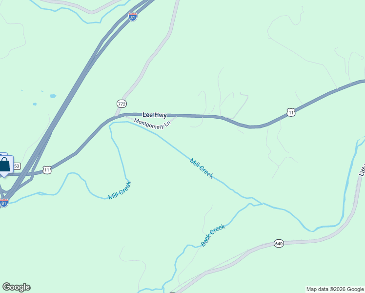 map of restaurants, bars, coffee shops, grocery stores, and more near 232 Montgomery Lane in Buchanan