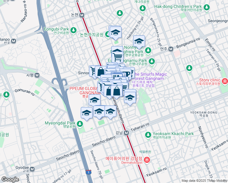 map of restaurants, bars, coffee shops, grocery stores, and more near in 
