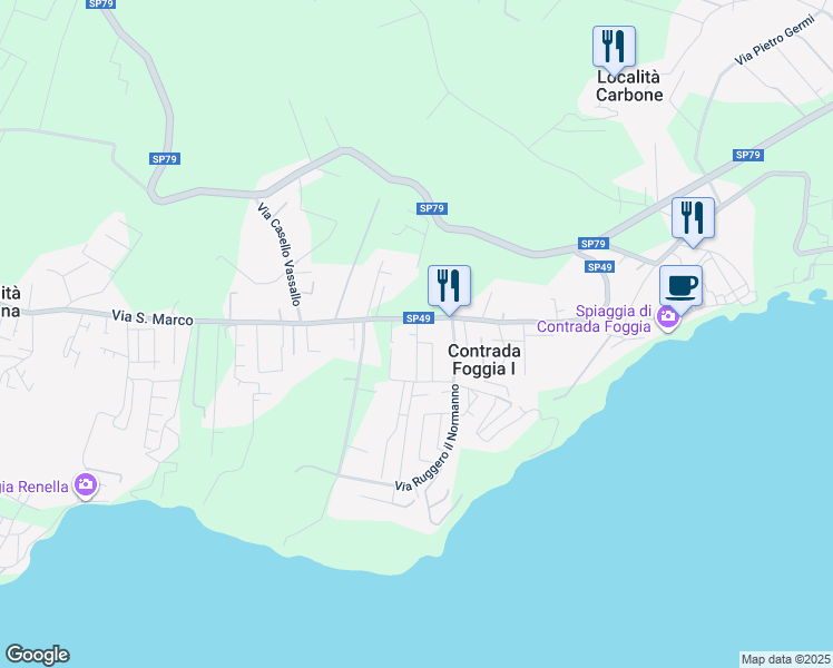 map of restaurants, bars, coffee shops, grocery stores, and more near 1 Via Federico II in Libero consorzio comunale di Agrigento