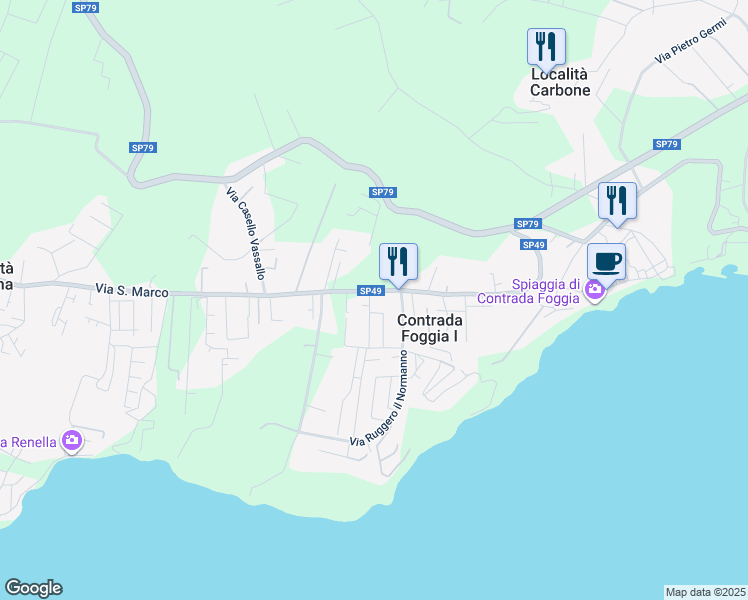 map of restaurants, bars, coffee shops, grocery stores, and more near 1 Via Federico II in Libero consorzio comunale di Agrigento