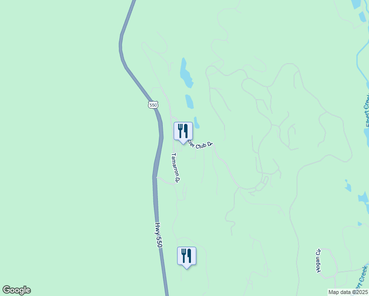map of restaurants, bars, coffee shops, grocery stores, and more near 40292 Highway 550 in Durango
