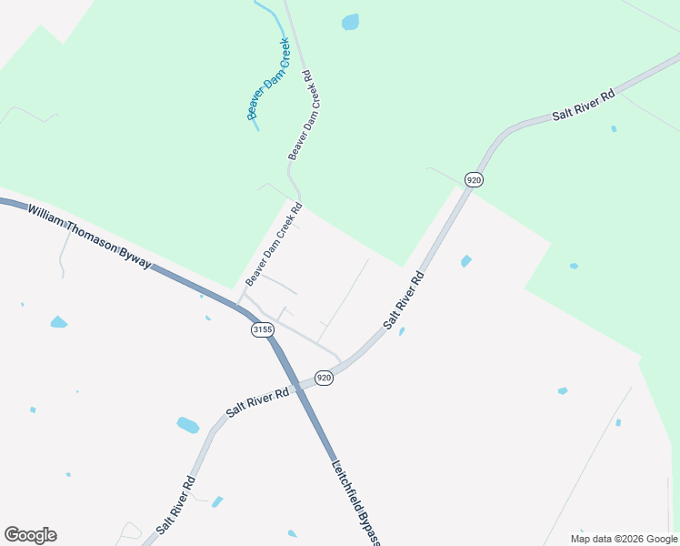 map of restaurants, bars, coffee shops, grocery stores, and more near 1-299 Johnson Way Road in Leitchfield