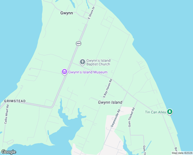 map of restaurants, bars, coffee shops, grocery stores, and more near State Route 633 in Gwynn