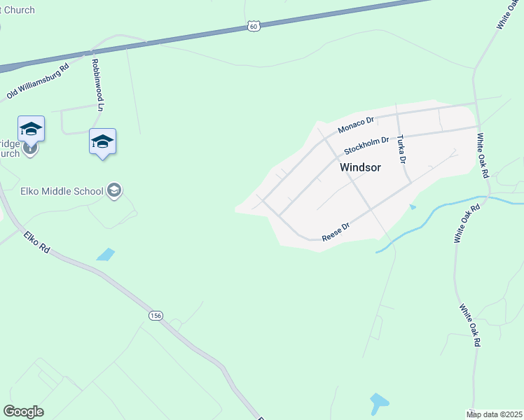 map of restaurants, bars, coffee shops, grocery stores, and more near 4503 Monaco Drive in Sandston