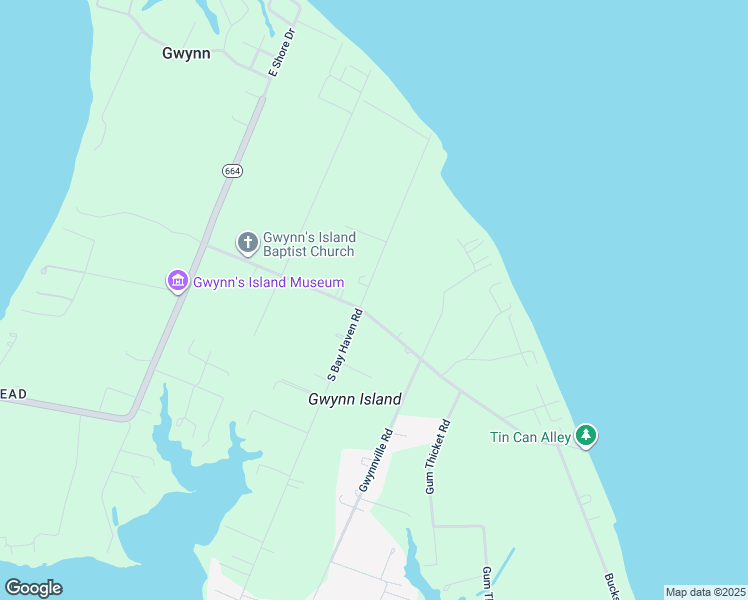 map of restaurants, bars, coffee shops, grocery stores, and more near 30 North Bay Haven Road in Gwynn