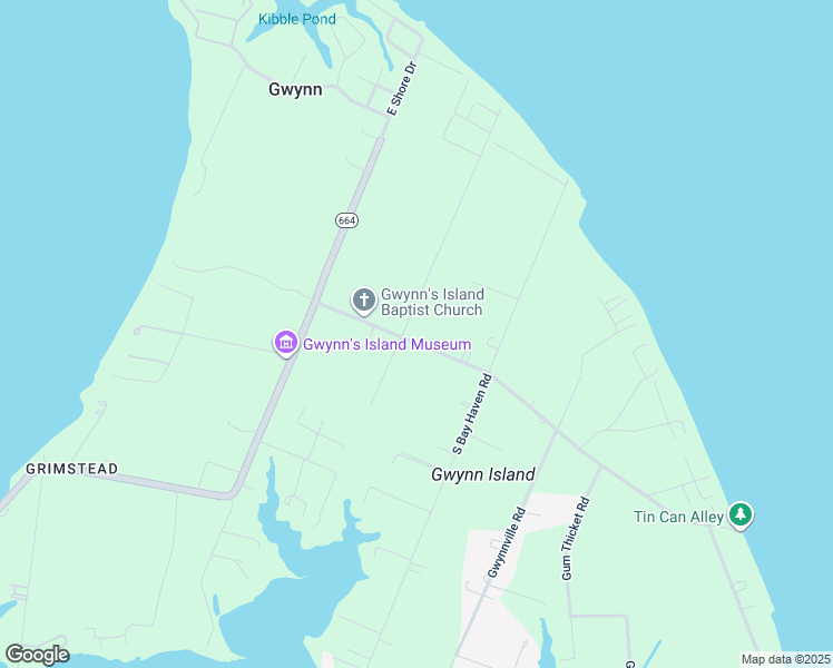 map of restaurants, bars, coffee shops, grocery stores, and more near 19 Chesapeake Drive in Gwynn