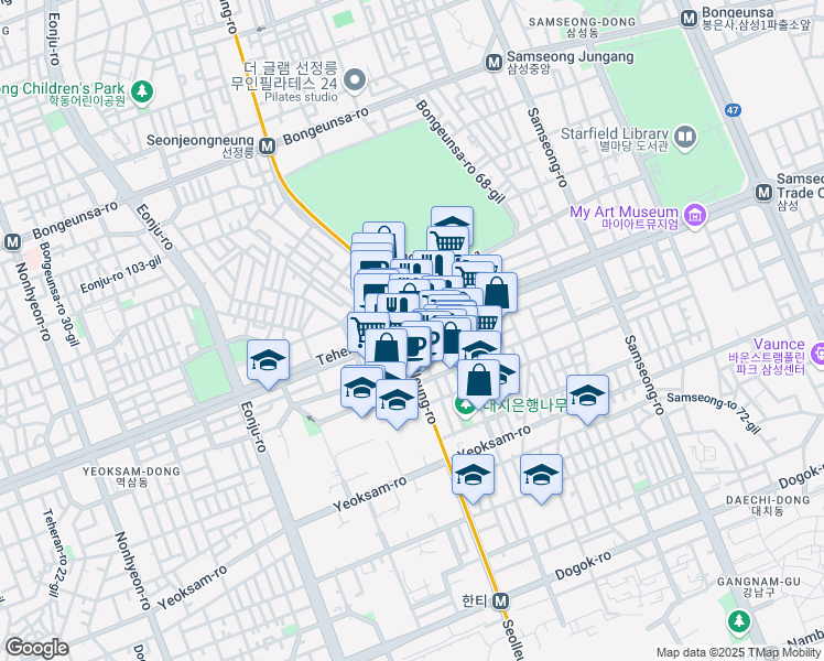 map of restaurants, bars, coffee shops, grocery stores, and more near in 