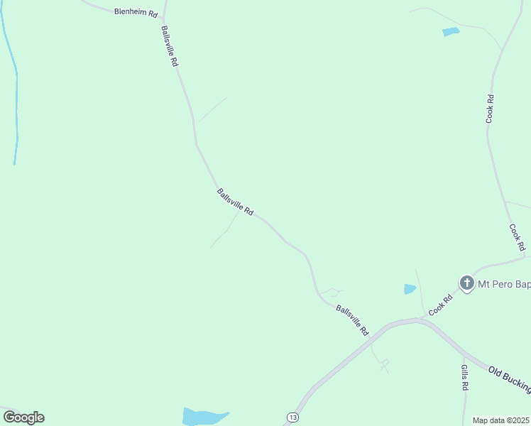 map of restaurants, bars, coffee shops, grocery stores, and more near 1566 Ballsville Road in Powhatan