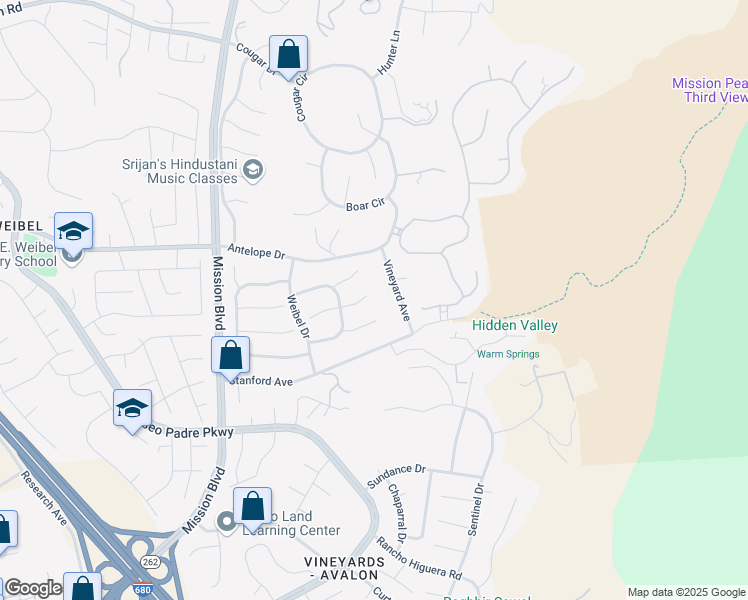 map of restaurants, bars, coffee shops, grocery stores, and more near 743 Solstice Court in Fremont