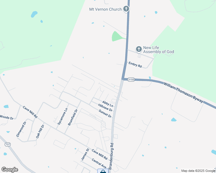 map of restaurants, bars, coffee shops, grocery stores, and more near 102 Kegley Drive in Leitchfield