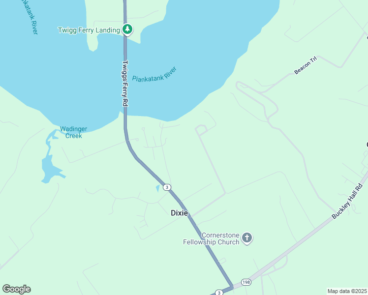 map of restaurants, bars, coffee shops, grocery stores, and more near 184 Green Point Lane in Dutton