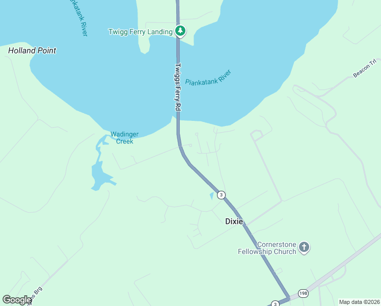 map of restaurants, bars, coffee shops, grocery stores, and more near 136 Twiggs Ferry Road in Dutton